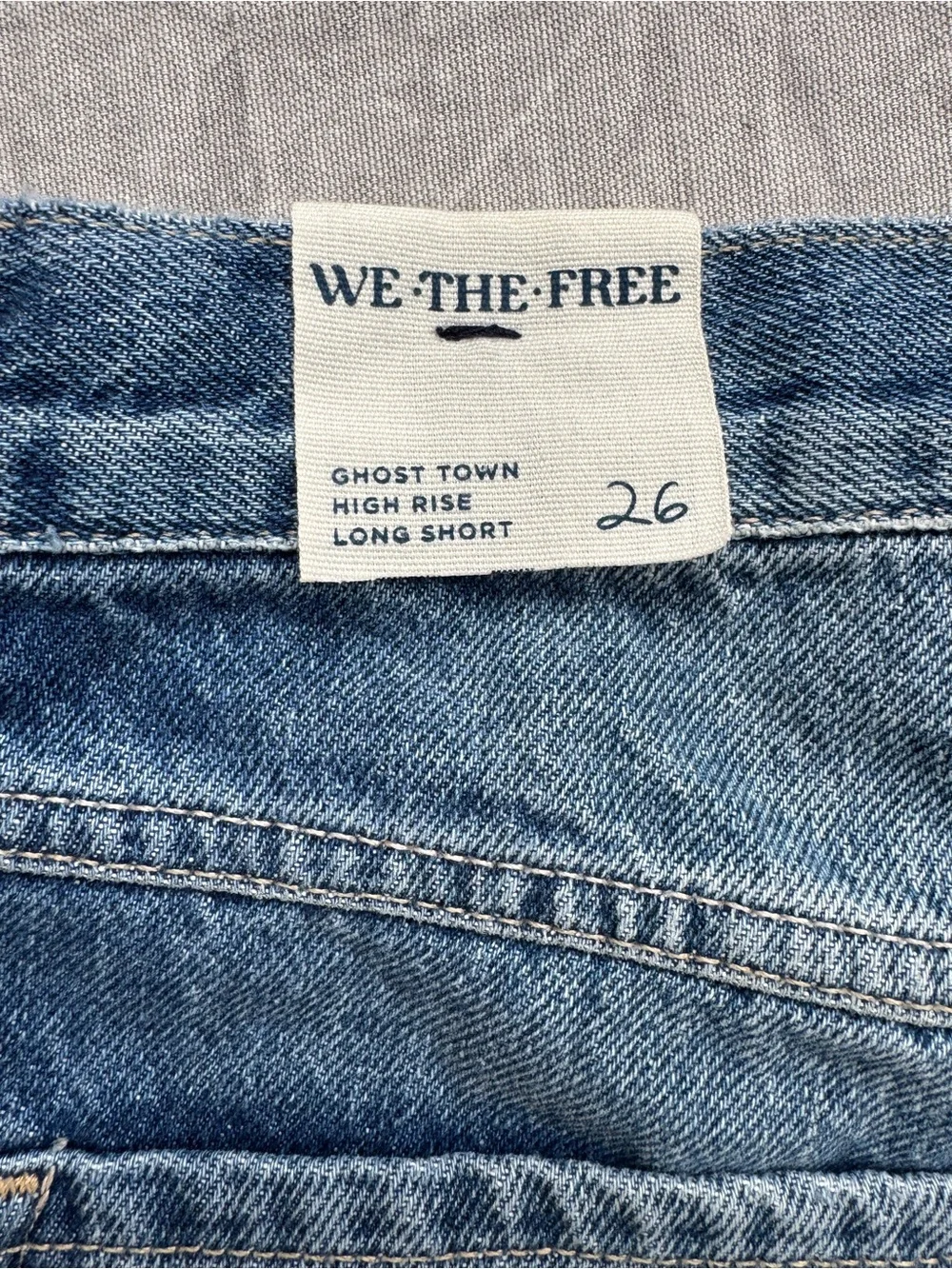 NWT We The Free Bodie Blue Ghost Town High Rise Long Shorts - 26